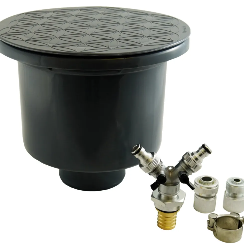 Wassersteckdose grün, Kunststoff, für KG Rohr DN 110