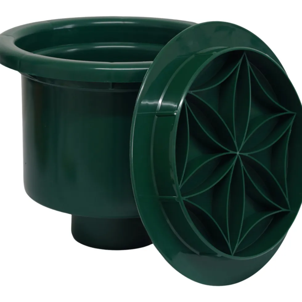 Wassersteckdose grün, Kunststoff, für KG Rohr DN 110