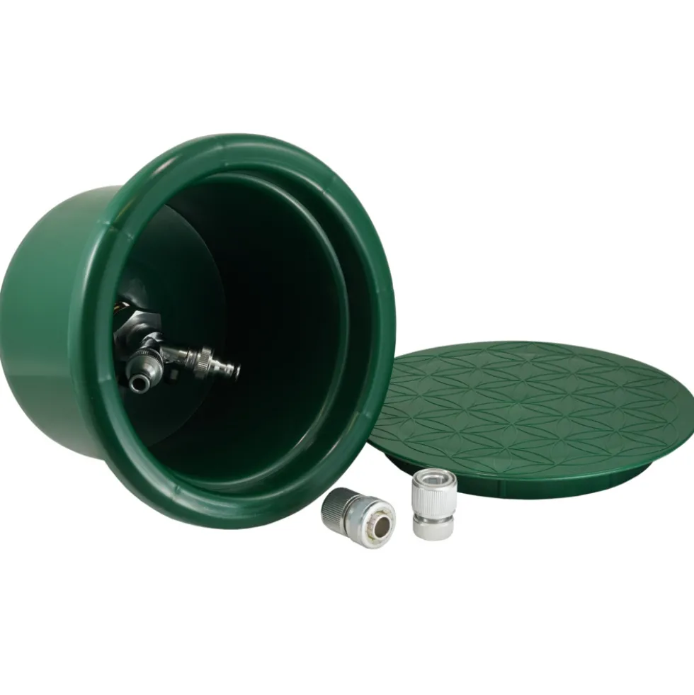 Wassersteckdose grün, Kunststoff, für KG Rohr DN 110