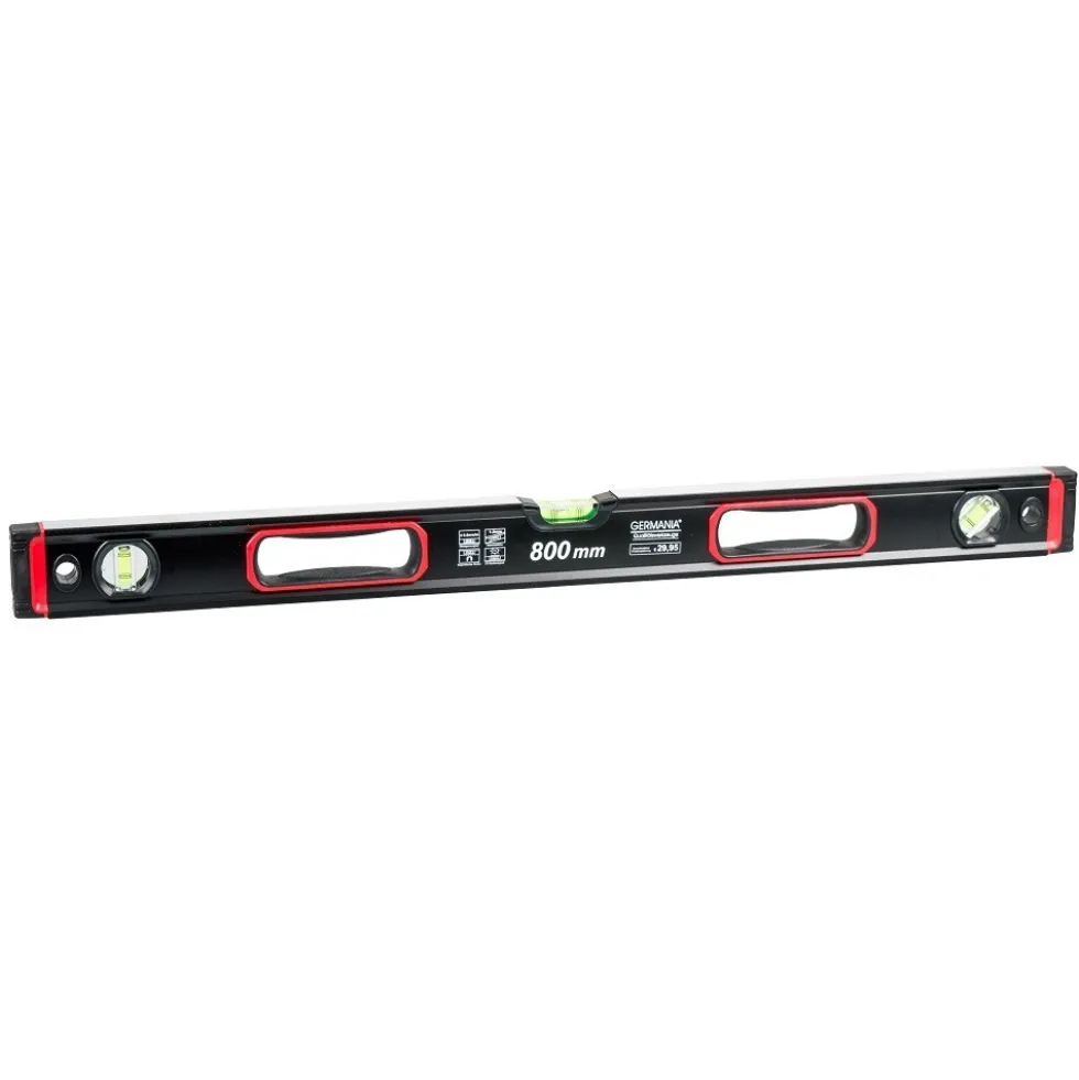Wasserwaage schwarz 80cm Aluminium GERMANIA®