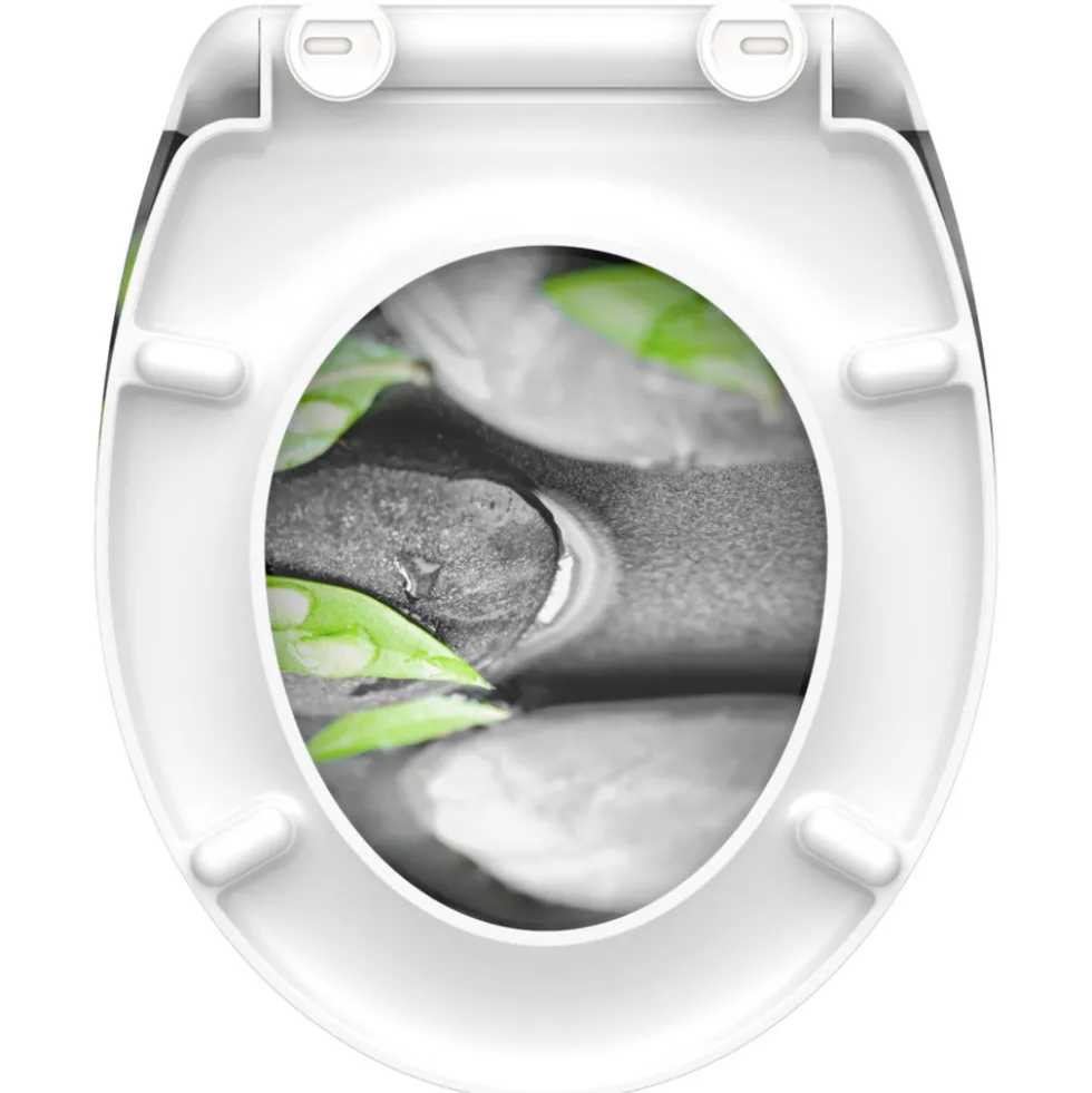 WC-Sitz Absenkautomatik Schnellverschluss Stone