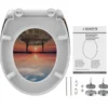 WC-Sitz Absenkautomatik Schnellverschluss Sunset Sky
