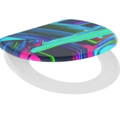 WC-Sitz Duroplast mit Absenkautomatik Neon-Paint