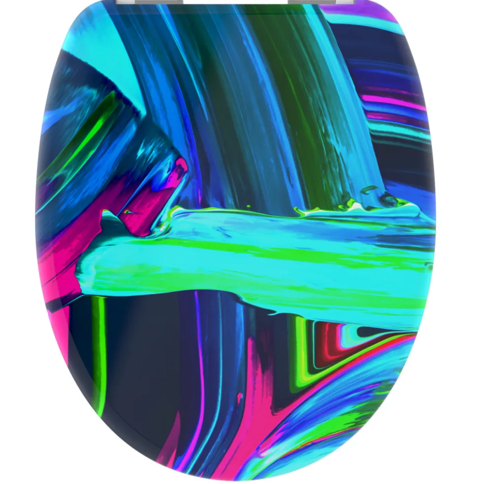 WC-Sitz Duroplast mit Absenkautomatik Neon-Paint