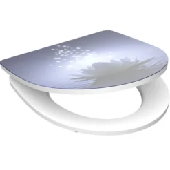 WC-Sitz High Gloss Absenkautomatik Schnellverschluss Water Lily