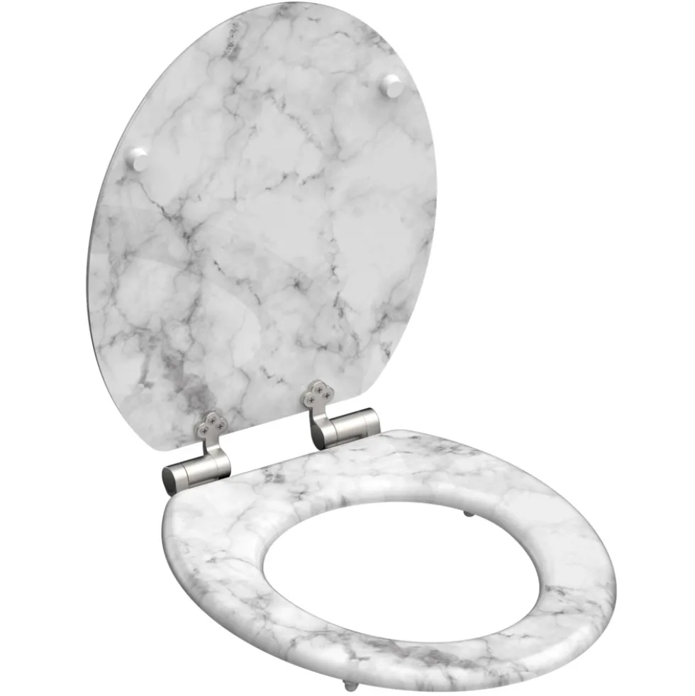 WC-Sitz MDF mit Absenkautomatik Marmor-Stone