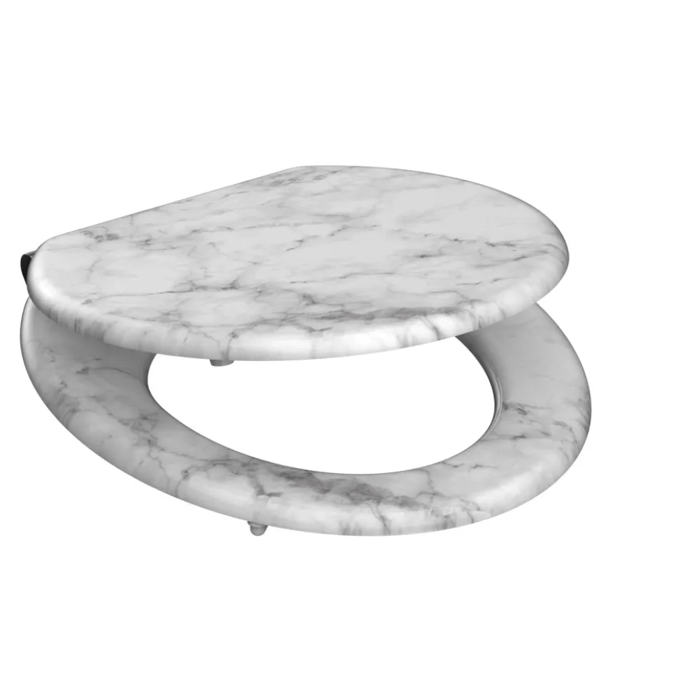 WC-Sitz MDF mit Absenkautomatik Marmor-Stone