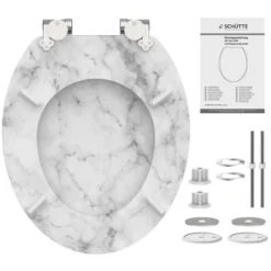 WC-Sitz MDF mit Absenkautomatik Marmor-Stone