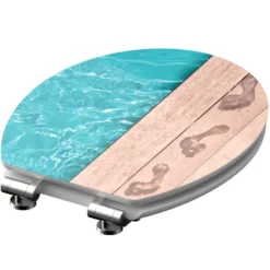 WC-Sitz MDF mit Absenkautomatik High Gloss Motiv Poolside