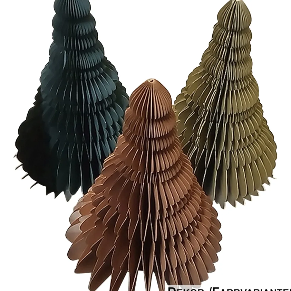 Weihnachtsbaum aus Papier 25 cm, Farbauswahl