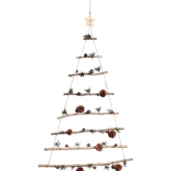 Weihnachtsbaumleiter mit 8 Ebenen und Dekor