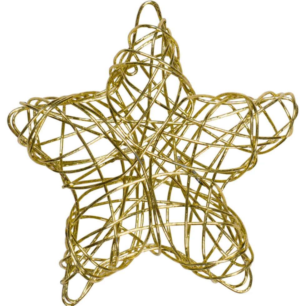 Weihnachtsdeko Drahtsterne-Set 50 Stück je 5,5 cm in gold