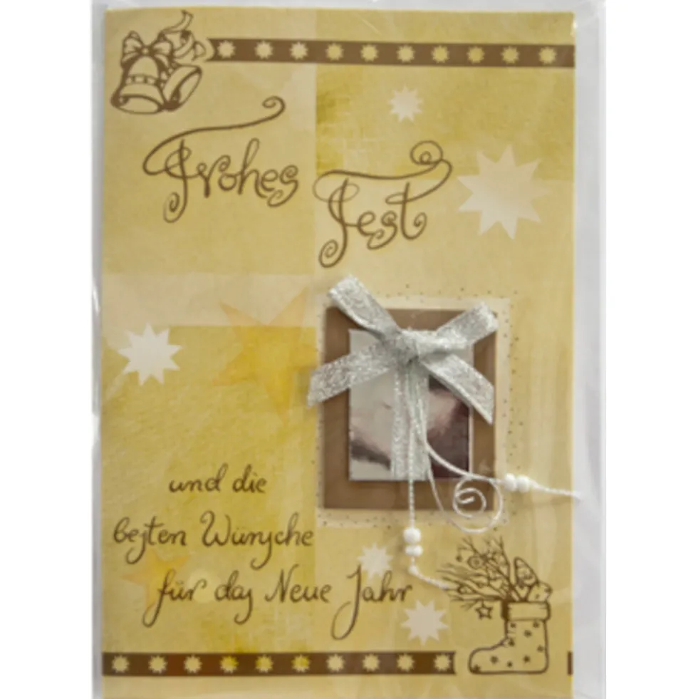 Weihnachtskarte Handmade aufklappbar mit Umschlag