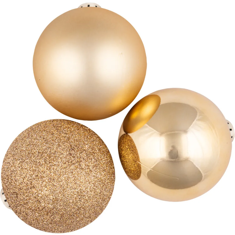 Weihnachtskugel Set 10-teilig 6 cm aus Kunststoff in verschiedenen Farben