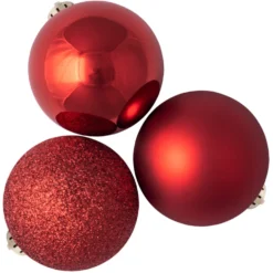 Weihnachtskugel Set 10-teilig 6 cm aus Kunststoff in verschiedenen Farben