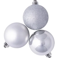 Weihnachtskugel Set 10-teilig 6 cm aus Kunststoff in verschiedenen Farben