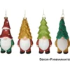 Weihnachtsschmuck Zwerg 12,5 cm, 4-fach sortiert
