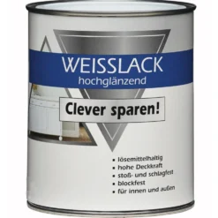 Weißlack reinweiß RAL 9010 hochglänzend für innen außen