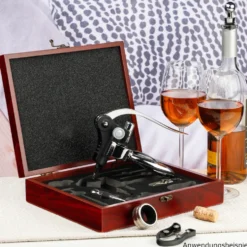 Wein-Set 9-teilig in Holzbox