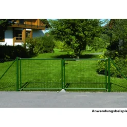 Wellengitter-Doppeltor 3000 x 1000 mm RAL 6005 moosgrün