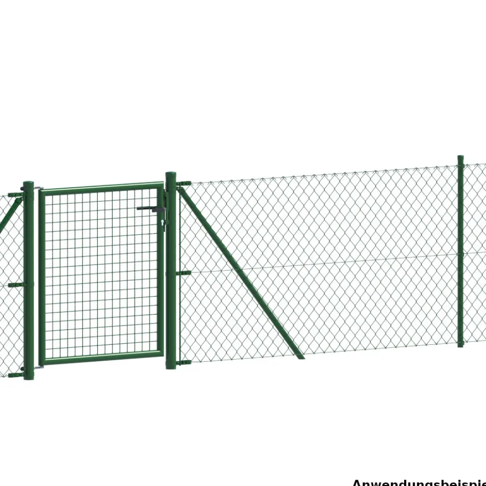 Wellengitter-Einzeltor 1000 x 750 mm RAL 6005 moosgrün