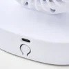 Wiederaufladbarer Tischventilator weiß, mit 3 Lüftern und USB‑C