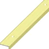 Winkel-Abschlussprofil Aluminium eloxiert 1000 x 25 x 10 mm messingfarben gelocht gerillt