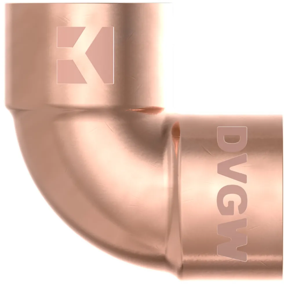 Winkel-Doppelmuffe 90° Kupfer-Lötfitting 22 mm - Nr. 5090