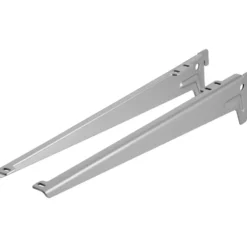 Winkelträger 1-reihig 380 mm Stahl 2 Stück silberfarben