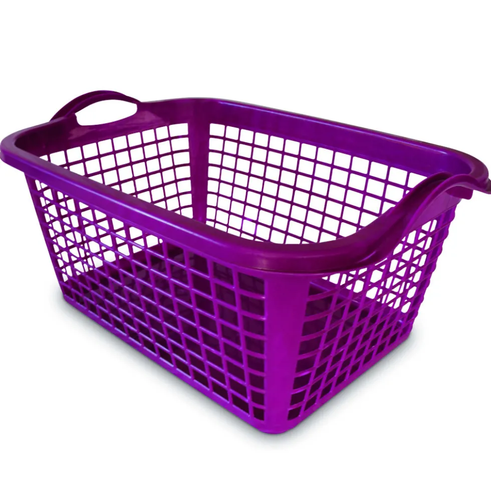 Wäschekorb 45 Liter aus Kunststoff in Violett