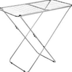 Wäscheständer 18m Metall silber 180x55x108 cm