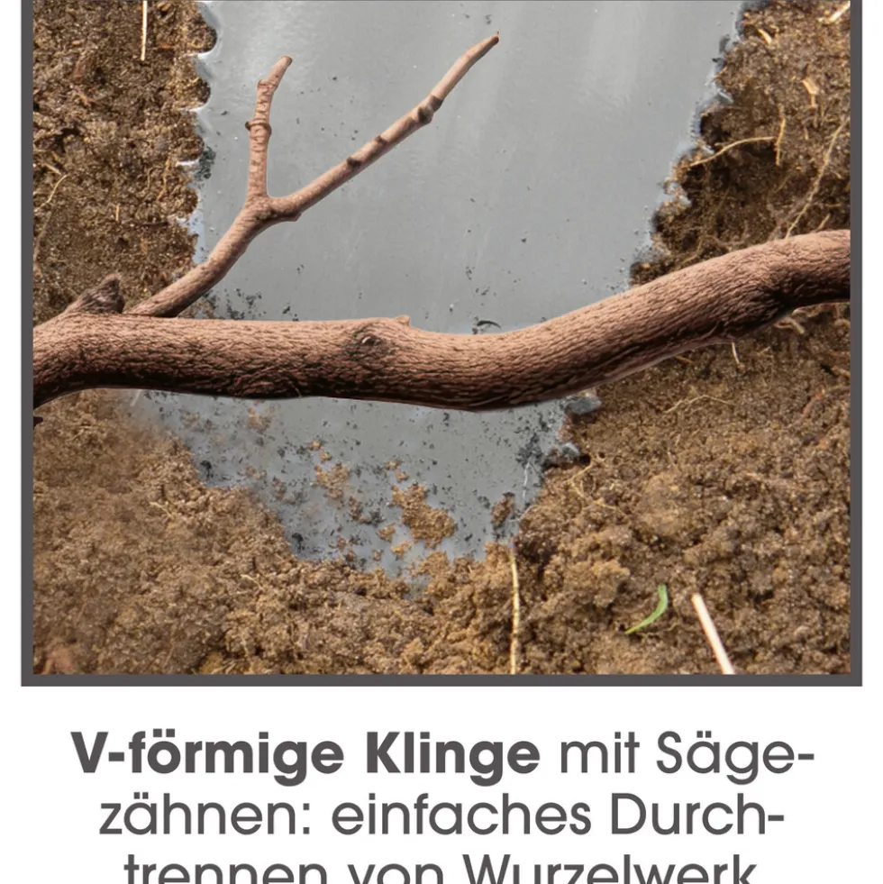 Wurzelspaten mit Sägezähnen 114 cm