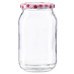 XXL-Einmachglas 900 ml Deckel rot-weiß kariert