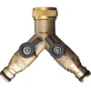Y-Verteilerstück 3/4" mit 2 Kugelhähnen Messing