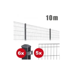 Zaunpaket MICHL ca. 1,0 m x ca. 10 m anthrazit verzinkt pulverbeschichtet
