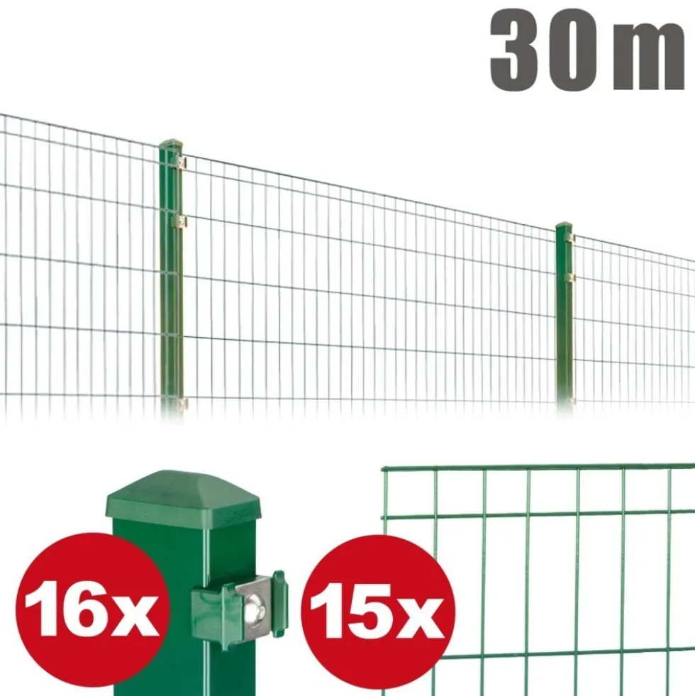 Zaunpaket MICHL ca. 1,2 m x ca. 30 m moosgrün verzinkt pulverbeschichtet