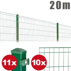 Zaunpaket MICHL ca. 0,8 m x ca. 20 m moosgrün verzinkt pulverbeschichtet