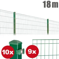 Zaunpaket MICHL ca. 1,0 m x ca. 18 m moosgrün verzinkt pulverbeschichtet
