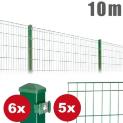 Zaunpaket MICHL ca. 1,2 m x ca. 10 m moosgrün verzinkt pulverbeschichtet