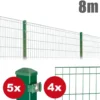 Zaunpaket MICHL ca. 1,2 m x 8 m moosgrün verzinkt pulverbeschichtet