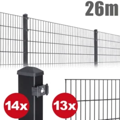 Zaunpaket PICO ca. 1 m x ca. 26 m anthrazit verzinkt pulverbeschichtet