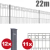 Zaunpaket Turin ca. 0,8 m x 22 m anthrazit verzinkt pulverbeschichtet