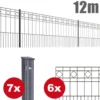 Zaunpaket Turin ca. 1 m x 12 m anthrazit verzinkt pulverbeschichtet