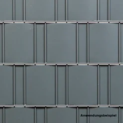 Zaun Sichtschutz und Windschutz A1-Blickdicht 1 Rolle, 19 cm Breit in Weißaluminium