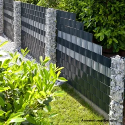Zaun Sichtschutz und Windschutz A1-Blickdicht 1 Rolle mit Klemmschienen