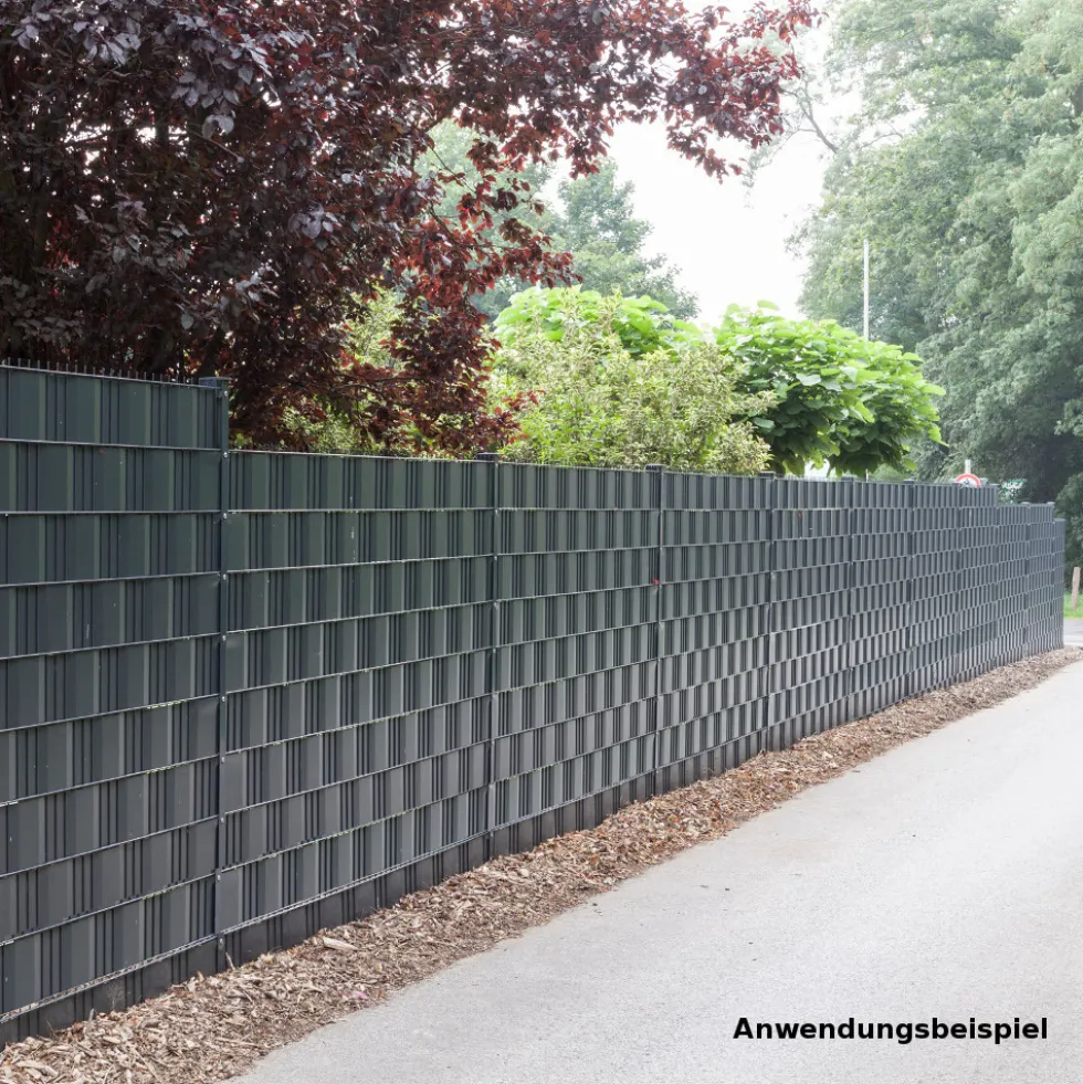 Zaun Sichtschutz und Windschutz A1-Blickdicht 2 Rollen mit Klemmschienen