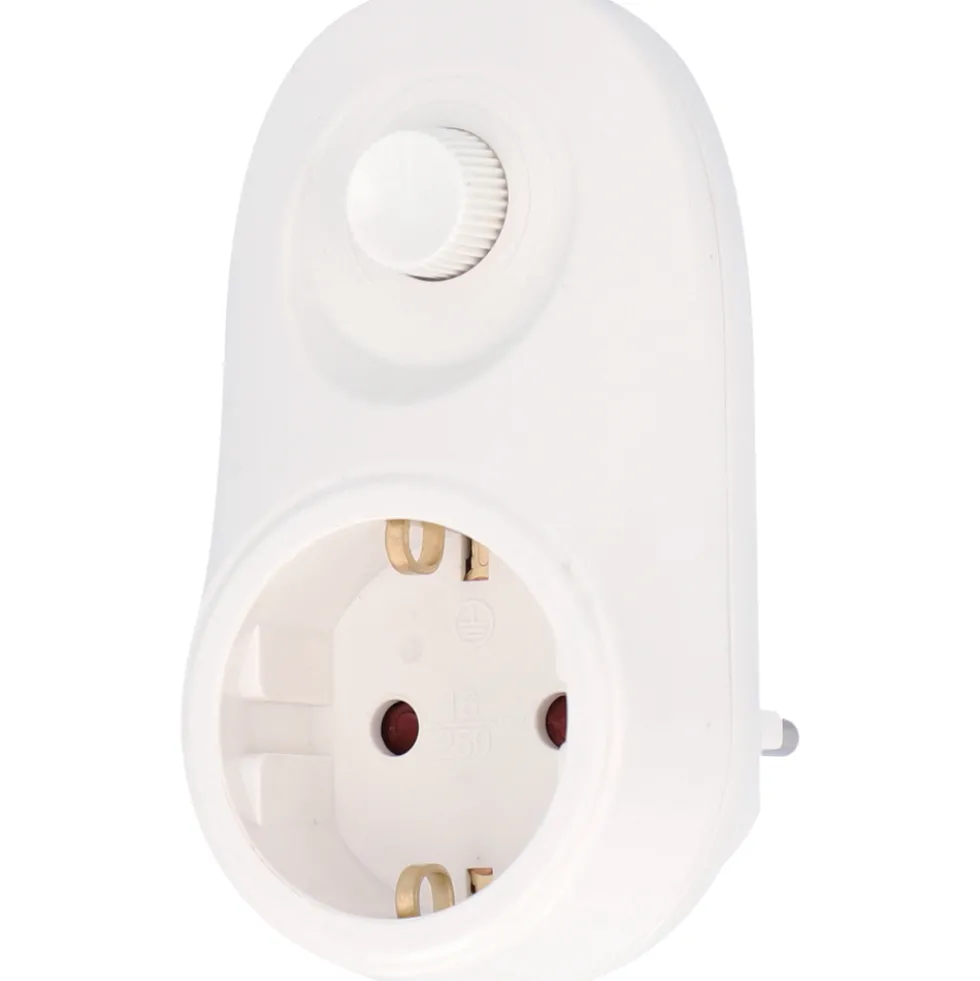 Zwischenstecker mit Dimmer 40 - 280 Watt weiß