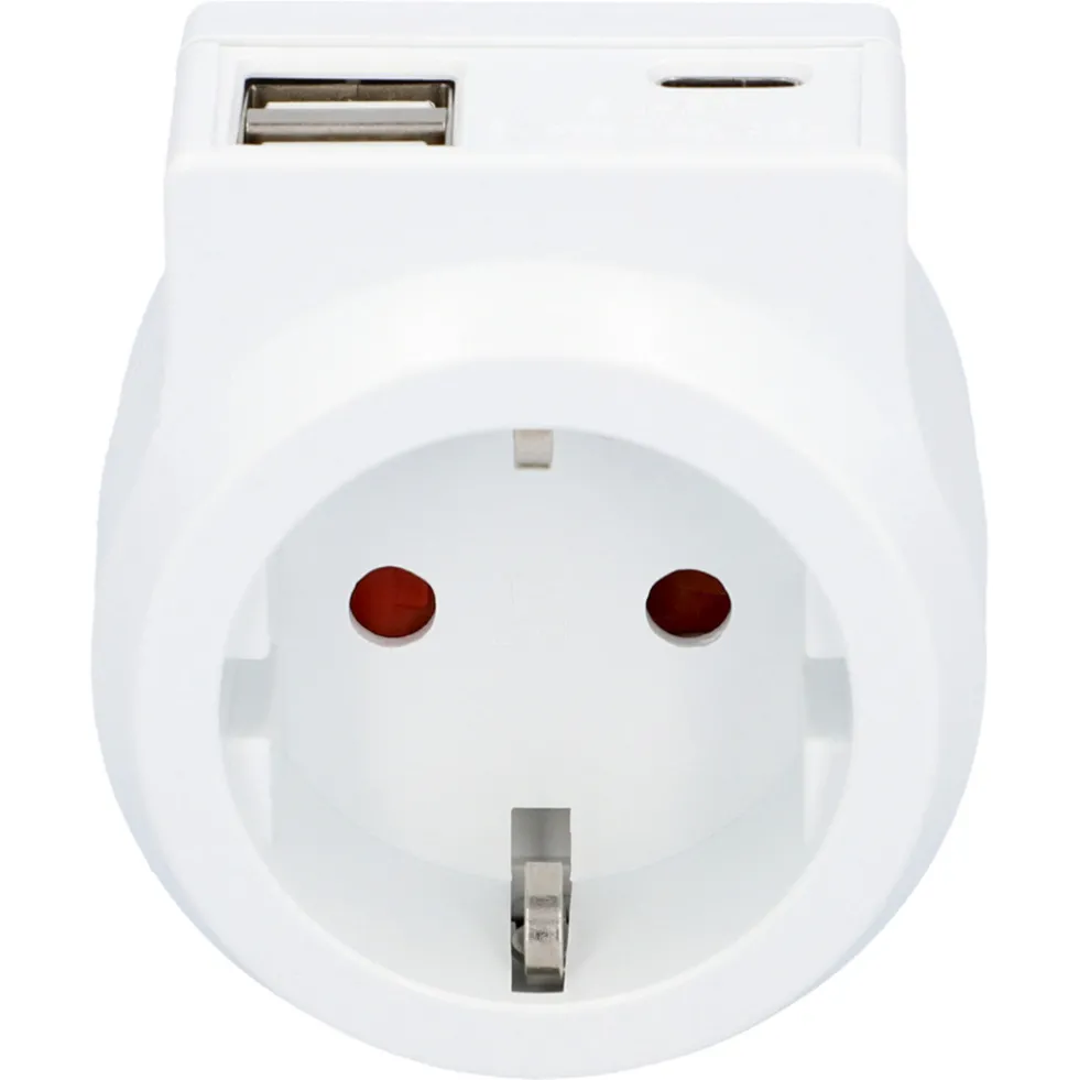 Zwischenstecker mit USB-A+C-Anschluss